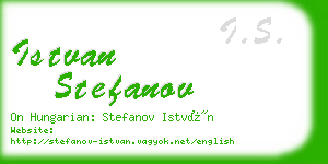 istvan stefanov business card